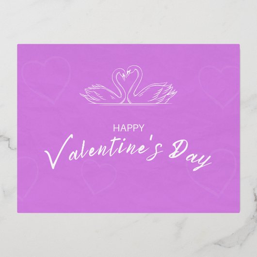 Valentinskarte Folien Feiertagspostkarte (Vorderseite)