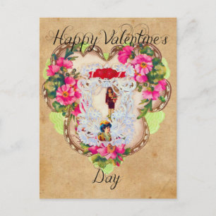 Valentinskarte im Vintage-Look Feiertagspostkarte