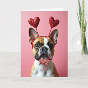 Valentinskarte mit Französischem Bulldoggen Karte