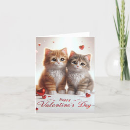Valentinskarte mit Katzen Dankeskarte