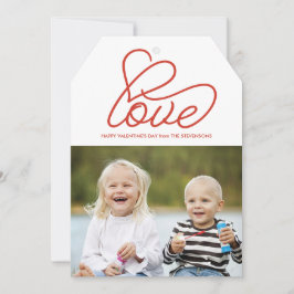 Valentinskarte mit Liebe und Foto Feiertagskarte