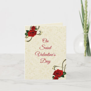 Valentinskarte mit Rote Rosen Feiertagskarte