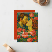 Valentinskarte Mitteilungskarte (Vorderseite/Rückseite Beispiel)