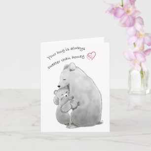 Valentinskarte, Niedliche Bärenkarte für die Mama Karte