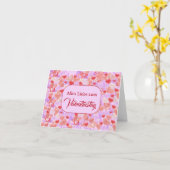 Valentinskarte: Viele Herzen in 3D-Optik Karte (Gelbe Blume)