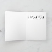 Valentinskarte vom Hund Feiertagskarte (Innenseite)
