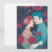 Valentinskarten Feiertagskarte (Vorne/Hinten)