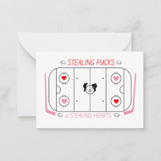 Valentinskarten für Kinder-Hockey-Klassenraum Mitteilungskarte