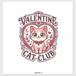 Valentinskatze Lustiges Katzenliebhaber-Design - V Aufkleber