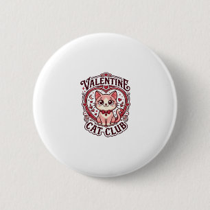 Valentinskatze Lustiges Katzenliebhaber-Design - V Button