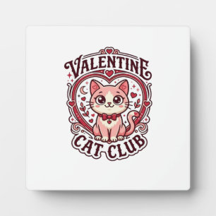 Valentinskatze Lustiges Katzenliebhaber-Design - V Fotoplatte