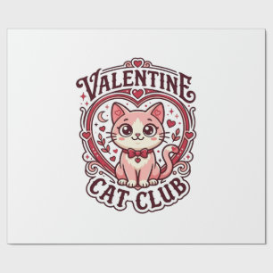 Valentinskatze Lustiges Katzenliebhaber-Design - V Geschenkpapier