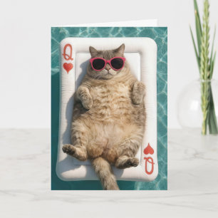 Valentinskönigin der Herzdame Katze Karte