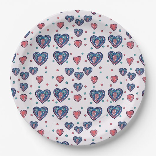 Valentinskunst pappteller (Vorderseite)