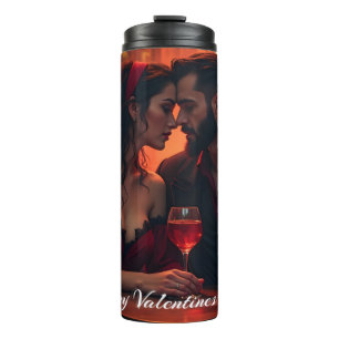 Valentinsmagie mit romantischer Zusammengehörigkei Thermosbecher