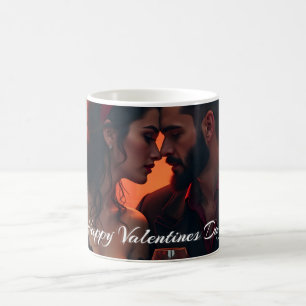 Valentinsmagie mit romantischer Zusammengehörigkei Verwandlungstasse