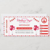 Valentinsmassage-Ticket-Geschenkgutschein,  Einladung (Vorderseite)