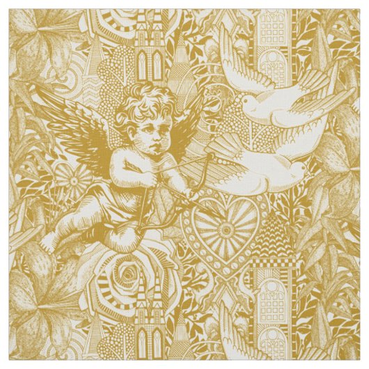 Valentinsmaximalismus Goldperle Stoff (Muster)
