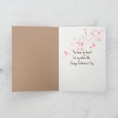 Valentinsonne mit Schokoladenherz Feiertagskarte (Innenseite)