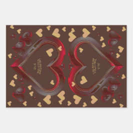 Valentinsortiment Geschenkpapier Set