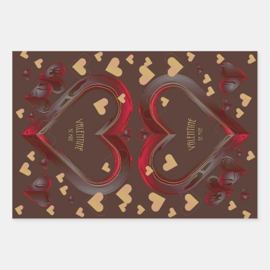 Valentinsortiment Geschenkpapier Set (Vorderseite)