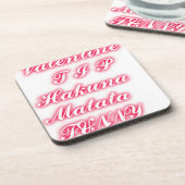 Valentinspitze hakunamatata lustige romantische Fa Getränkeuntersetzer (Linke Seite)