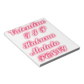 Valentinspitze hakunamatata lustige romantische Fa Notizblock (angewinkelt)