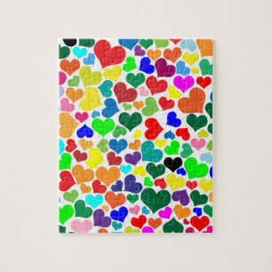 Valentinsregenbogenherzen Puzzle