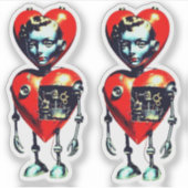 VALENTINSROBOTER AUFKLEBER (Vorderseite)
