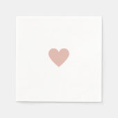 Valentinsrosa Herz Serviette (Vorderseite)