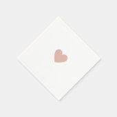 Valentinsrosa Herz Serviette (Ecke)