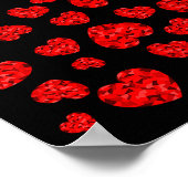 Valentinsrot Herz Poster (Ecke)