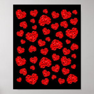Valentinsrot Herz Poster