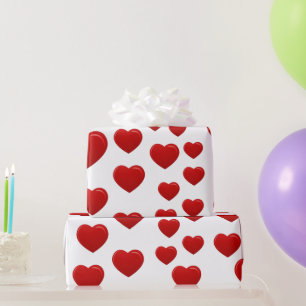 Valentinsrote Herzen Geschenkpapier – Romantisch