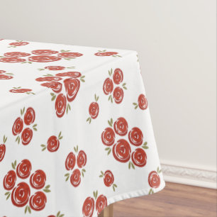 Valentinsrote Rosen im Vintage-Stil Tischdecke
