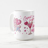 Valentinsspaß - "Cupids Liebling" Kaffeetasse (Vorderseite Links)