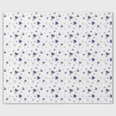 Valentinstag, 14. Februar lila Herz Geschenkpapier (Flach)