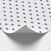 Valentinstag, 14. Februar lila Herz Geschenkpapier (Ecke)