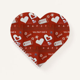 Valentinstag 1 (Herz-geformt) SpiralNotebook Notizblock
