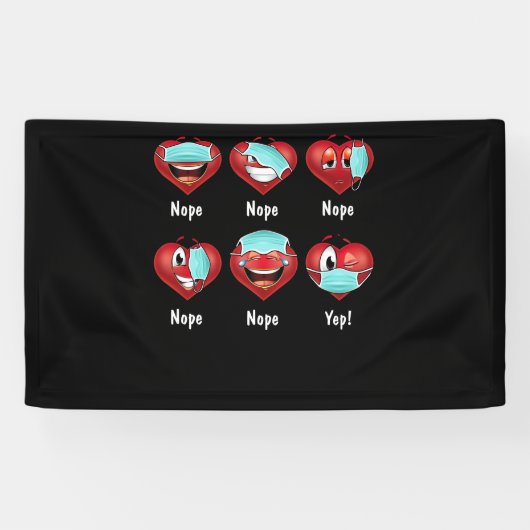 Valentinstag 2021: Falsche Herzmaske Banner (Horizontal)