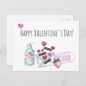 Valentinstag 2021 Quarantäne Postkarte (Vorne/Hinten)