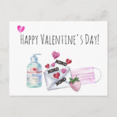 Valentinstag 2021 Quarantäne Postkarte (Vorderseite)