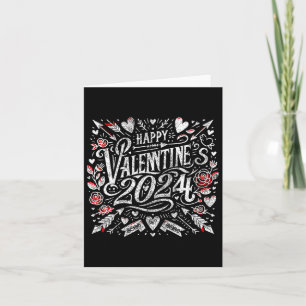 Valentinstag 2024 Vintages Calligraphyn for Wome Karte