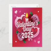 Valentinstag 2025 feiertagspostkarte (Vorne/Hinten)