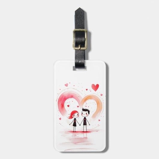 Valentinstag 2025 gepäckanhänger (Vorderseite vertikal)