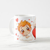 Valentinstag 2025: Niedliche und spielerische Enge Kaffeetasse (Vorderseite Links)