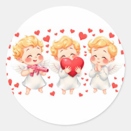 Valentinstag 2025: Niedliche und spielerische Enge Runder Aufkleber