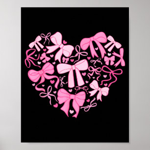Valentinstag 2026 Herzen Coquette Schleife Frauen  Poster