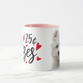 Valentinstag 25c Küsse ...vom Hund Tasse (Zentrum)