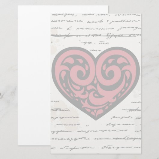 Valentinstag 2 briefpapier (Vorne/Hinten)